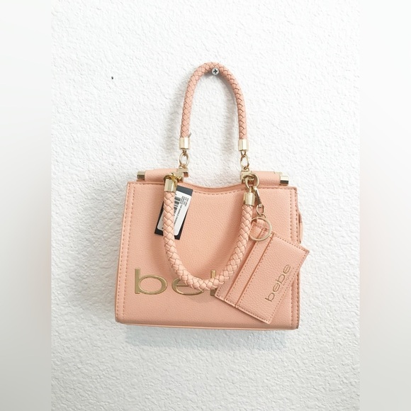 NWT Bebe Fabiola Top Handle Crossbody Satchel in color Peach with Wallet​​ - Picture 1 of 11